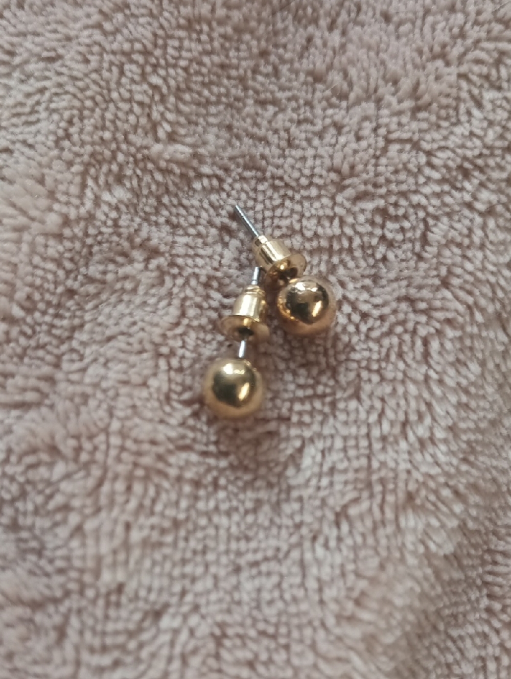 Gold Ball Stud Earrings - Classic Women's Jewelry